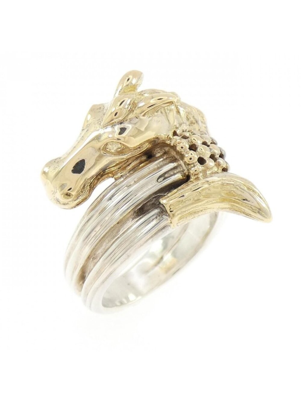 Hermes Vintage 925/750 Yellow Gold Ring